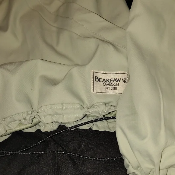 BearPaw Women's Light Gray Light Green Utility Jacket Ladies Hooded Waterproof - Picture 11 of 14
